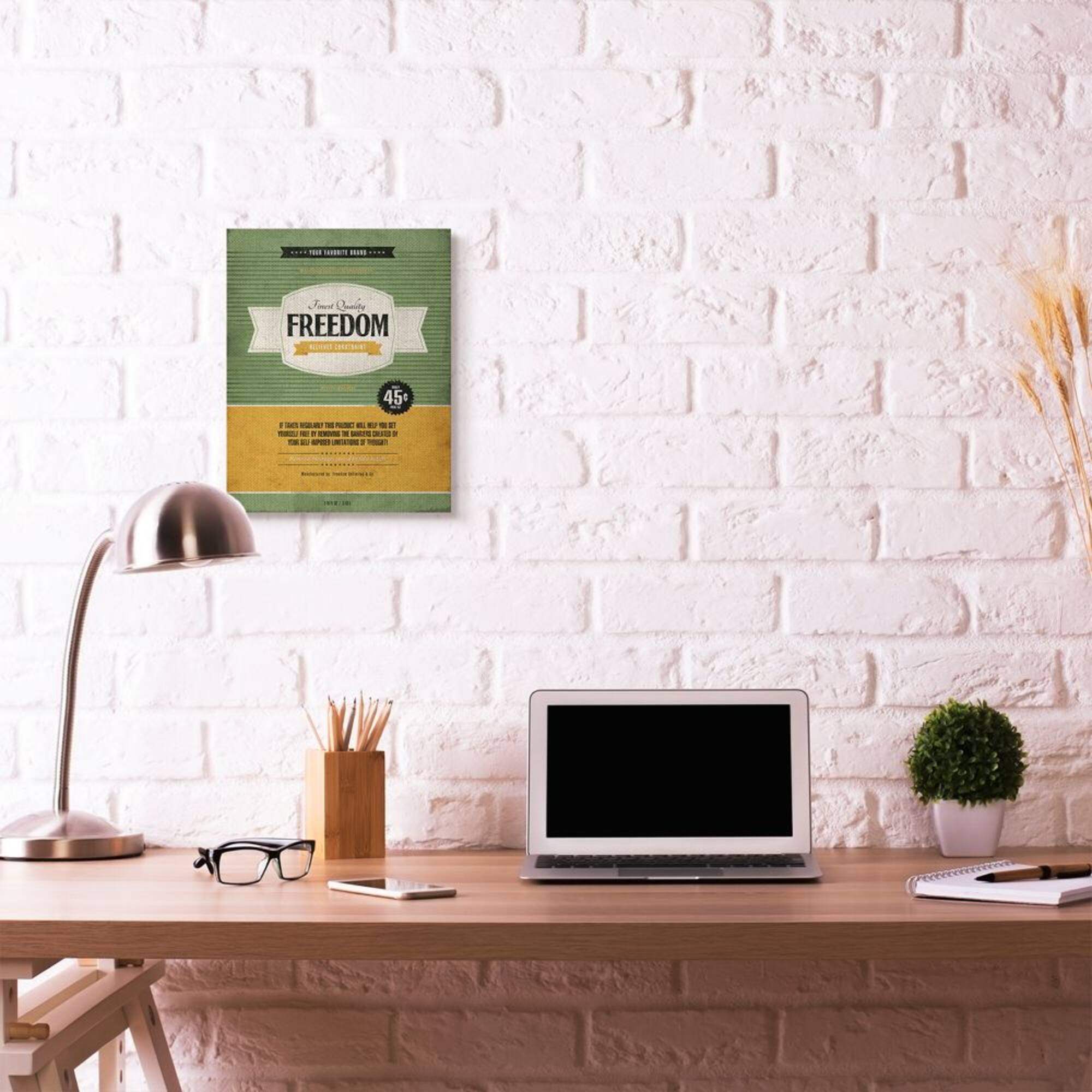 Stupell Industries Finest Quality Freedom Inspirational Canvas Wall Art